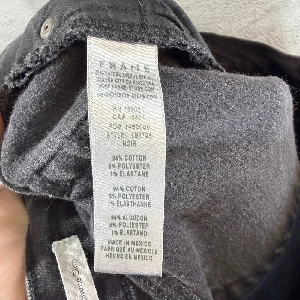 FRAME L'Homme Slim Jeans Men's Size 30x30 Black Denim Pants